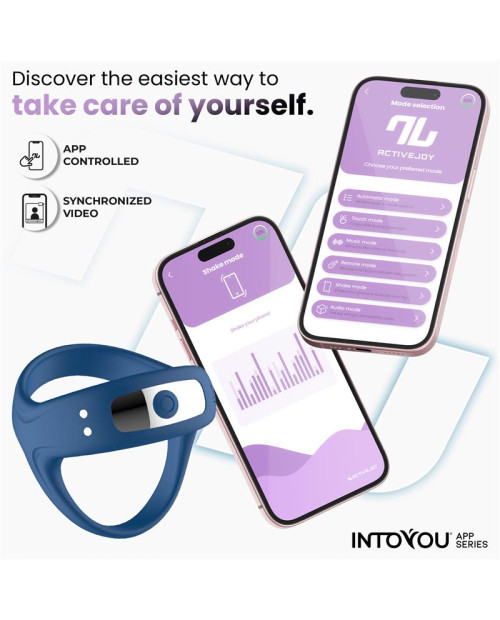  Rank Vibrating Ring with App Blue