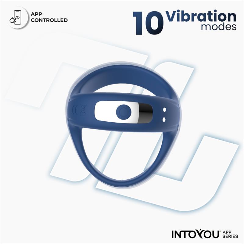  Rank Vibrating Ring with App Blue