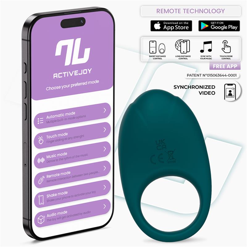  Ringo Vibrating Ring with App Unibody Green