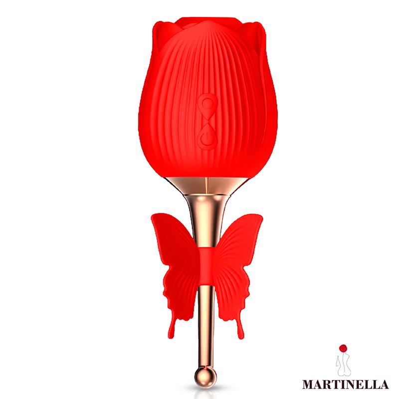 Rose with Suction and Vibe 2 in 1
