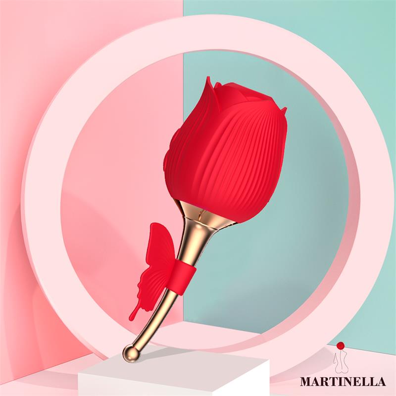 Rose with Suction and Vibe 2 in 1