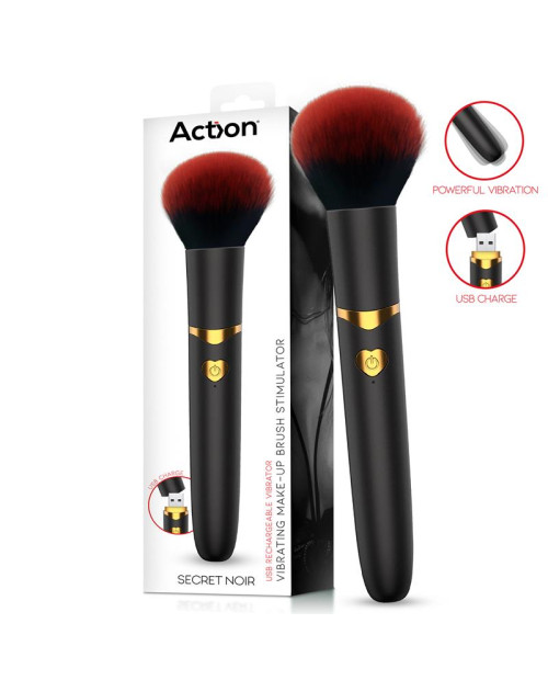 Secret Noir Vibrating Make-Up Brush Black