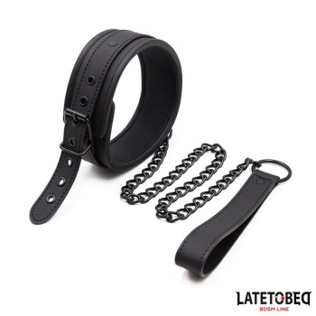  Set Collar and Leash Neoprene Black