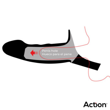  Strap-On with Hollow Dildo Premium Silicone Size S Black