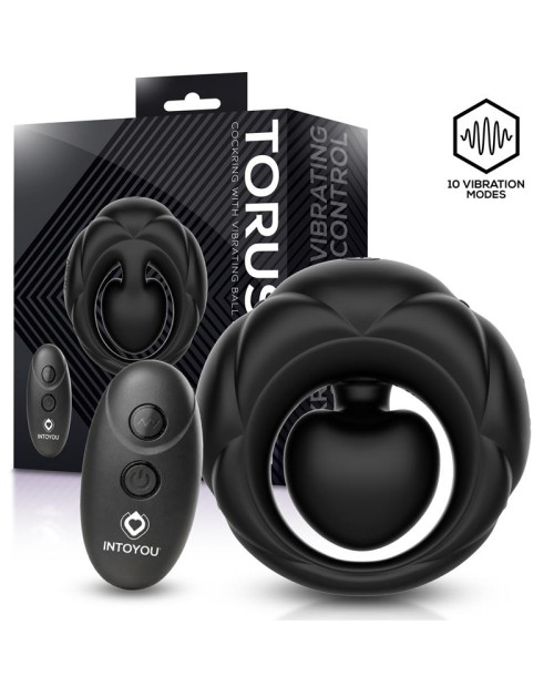Torus Vibrating Ring with Clitoral Ball and Remote Control USB