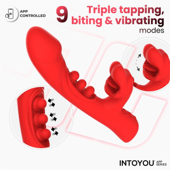 Trixy Vibrator with Tapping, Biting and App