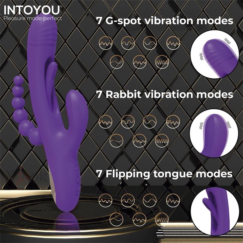  Triya Vibe with Flipping Tongue and Anal Beads