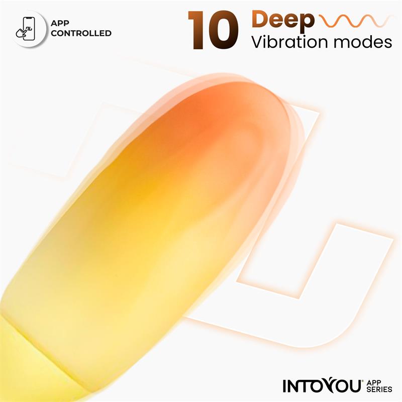  Vibrating Egg Double Layer Silicone with APP Yellow/Orange