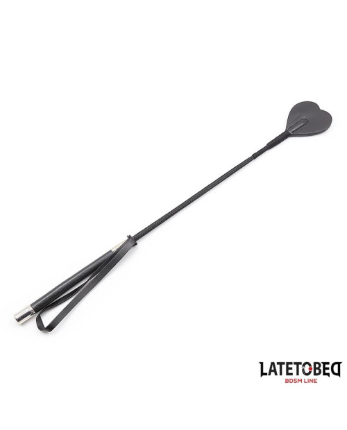  Whip with Heart Shape Black 60cm