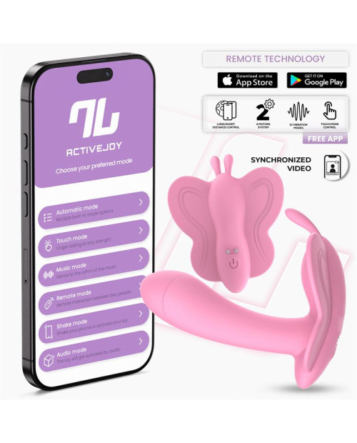  Wingy Butterfly Vibrator with App Pink