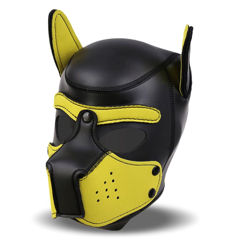 INTOYOU Hound Neoprene Dog Hound Removable Muzzle Black/Yellow One Size