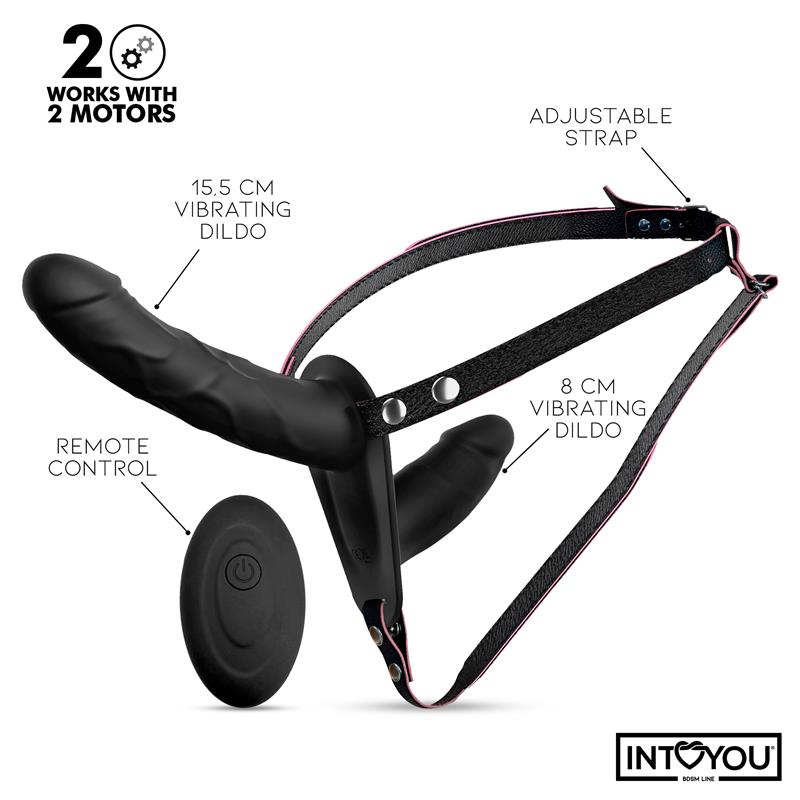INTOYOUJ ordan Double Vibrating Dildo 15.5 Strap-on