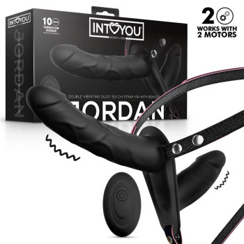 INTOYOUJ ordan Double Vibrating Dildo 15.5 Strap-on