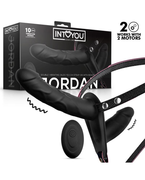 INTOYOUJ ordan Double Vibrating Dildo 15.5 Strap-on