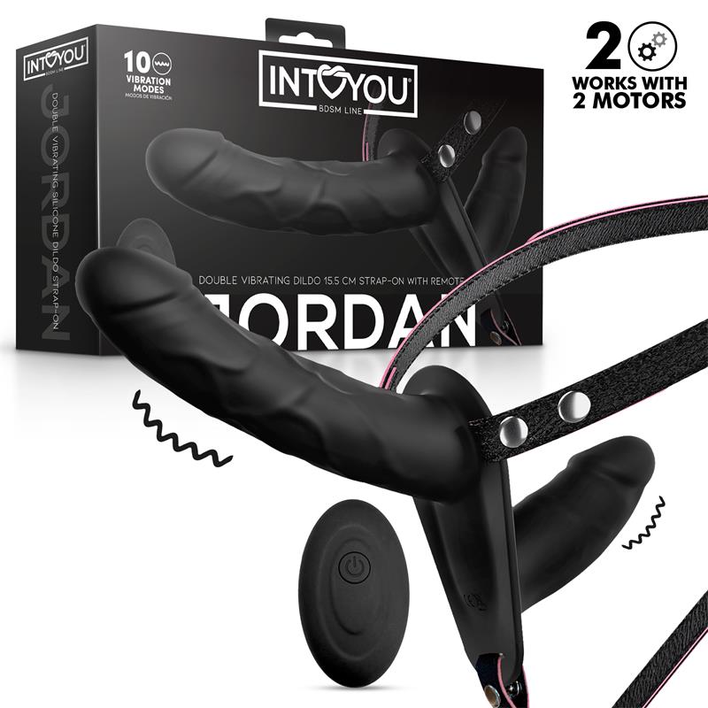 INTOYOUJ ordan Double Vibrating Dildo 15.5 Strap-on