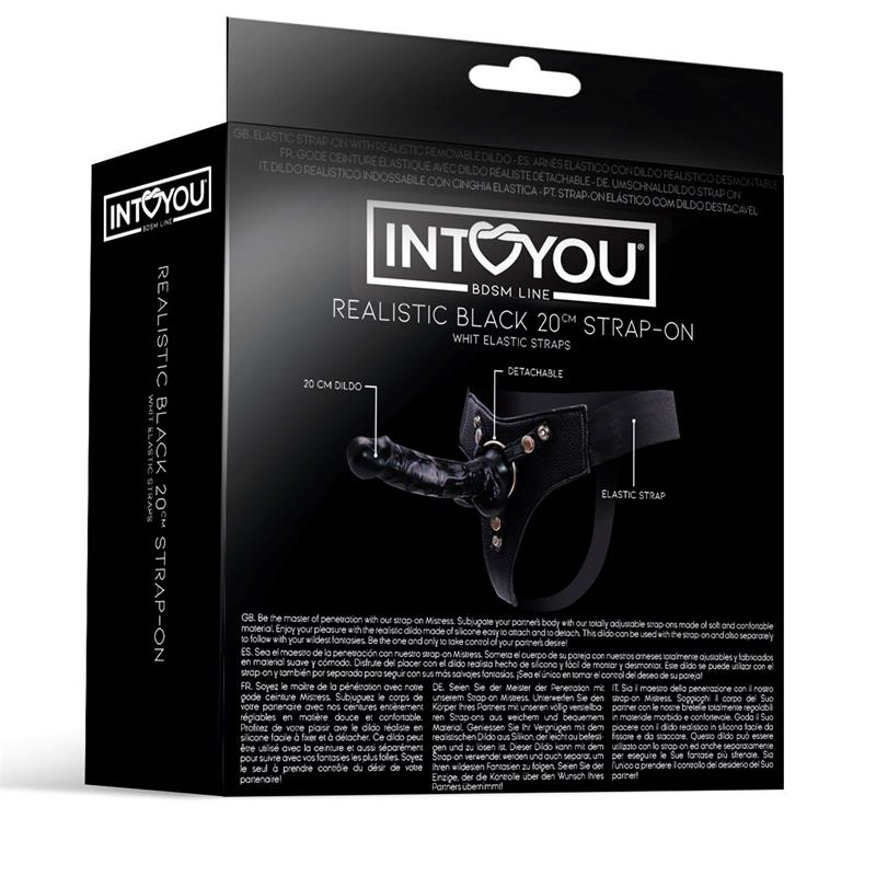 INTOYOU Mistress Elastic Strap-on Silicone Dildo20cm