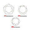 Beaded Set of 3 Clear Cock Rings