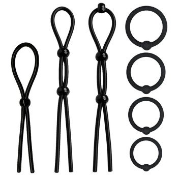 7 Set Solid Silicone Cock Rings