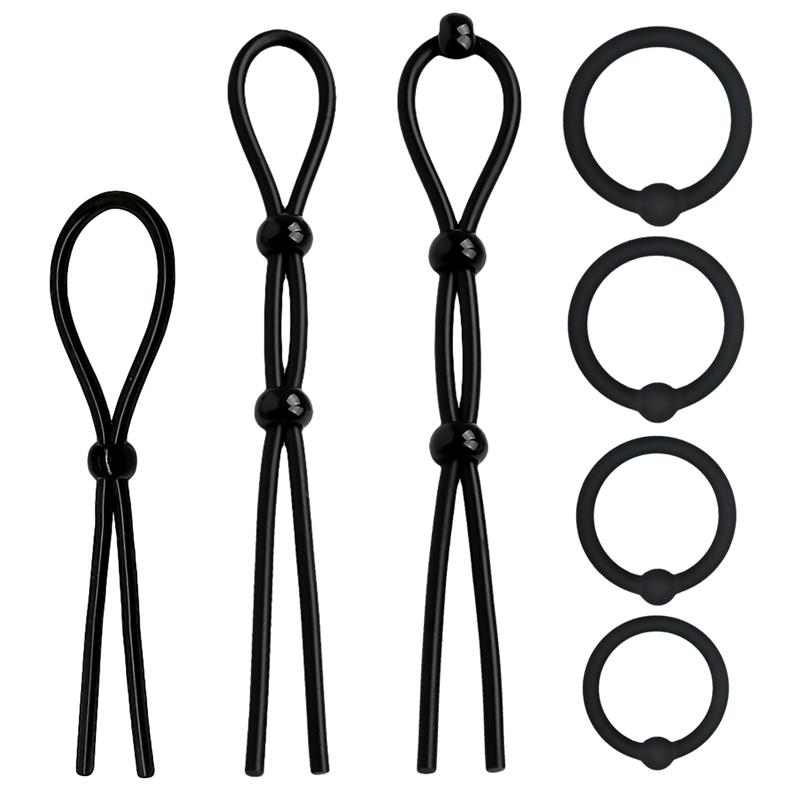 7 Set Solid Silicone Cock Rings