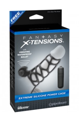 Fantasy X-tensions Extreme Silicone Power Cage - Black