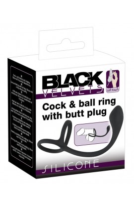 Cock & ball ring with butt plug