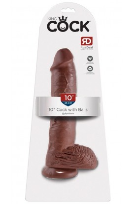 Brown 10" Cock with Balls