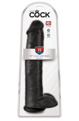 Cock with Balls 15" Svartur