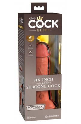 6" Dual Density Silicone Cock