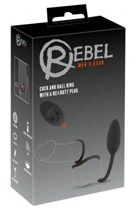 Cock and Ball Ring with RC Butt Plug