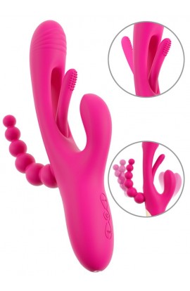 Triple Vibe With Flicking Tongue