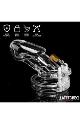  Chastity Penis Cage Long Clear