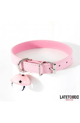  Collar with Bell Adjustable Pink