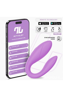  Couple Toy with App Flexible Silicone Lavender