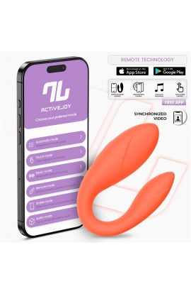  Couple Toy with App Flexible Silicone Salmon