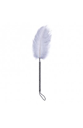  Feather Tickler with Wrapped 46 cm Black/White