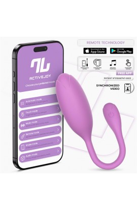  Logan Vibrating Egg with App Unibody Silicone Purple