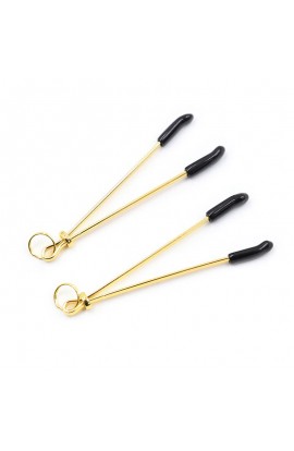  Nipple Clamps Metal Black/Gold