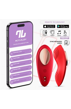  Panty Vibrator with App Silicone Red
