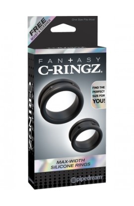 Fantasy C-Ringz Max-Width Silicone Rings - Black