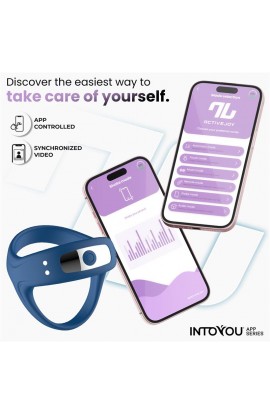  Rank Vibrating Ring with App Blue