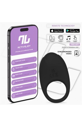  Ringo Vibrating Ring with App Unibody Black