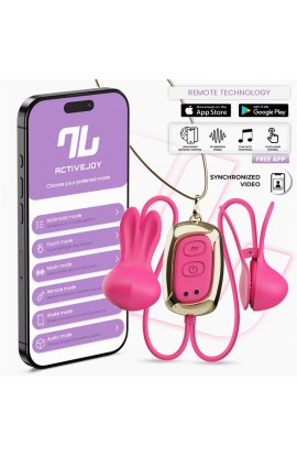  Tickly Nipple Clamps ith Vibration. Remote and Necklace with App