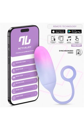  Vibrating Egg Double Layer Silicone with APP Pink/Blue