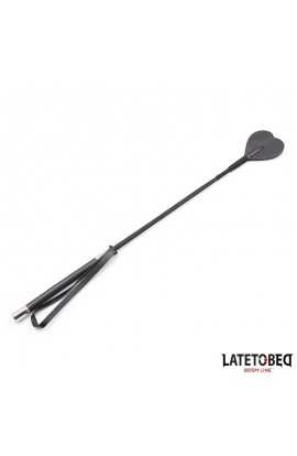  Whip with Heart Shape Black 60cm